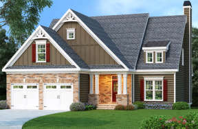 Craftsman House Plan #009-00104 Elevation Photo