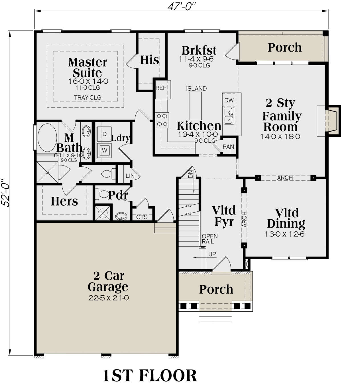 Main Floor for House Plan #009-00104
