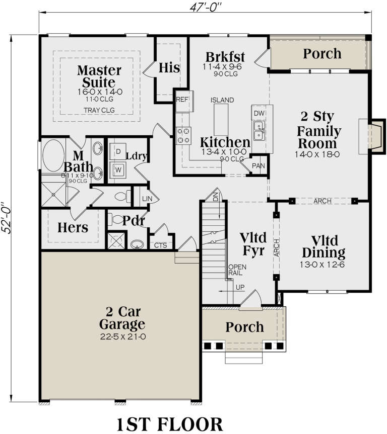 House Plan House Plan #122 Drawing 1
