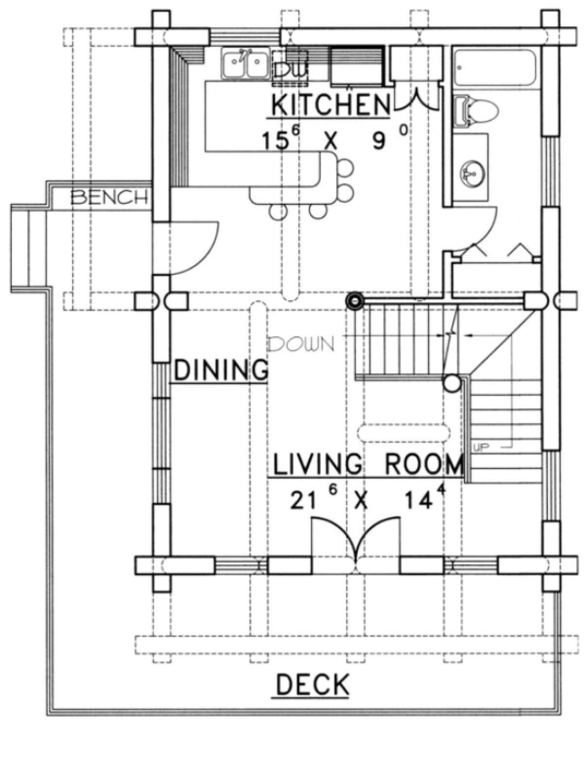 First Floor for House Plan #039-00007