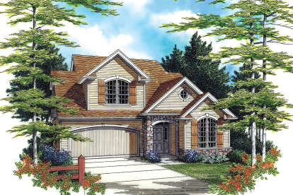 European House Plan #2559-00429 Elevation Photo