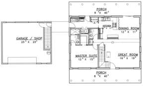 First Floor for House Plan #039-00008