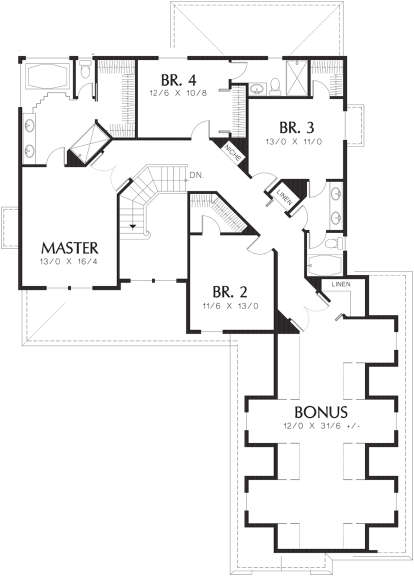 Second Floor for House Plan #2559-00444