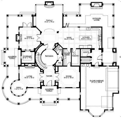 Floorplan 1 for House Plan #341-00300