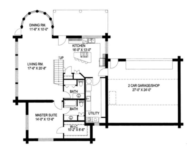 House Plan House Plan #1223 Drawing 1