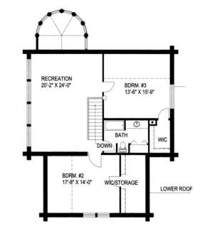 Second Floor for House Plan #039-00009