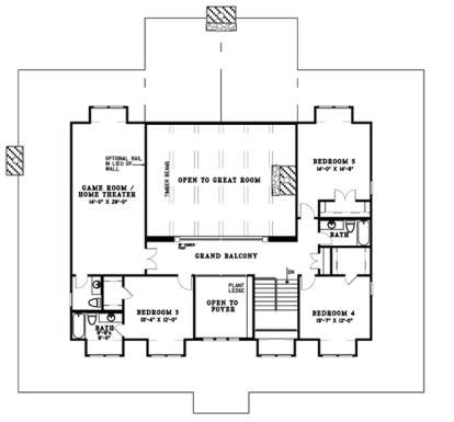 Floorplan 3 for House Plan #110-00840