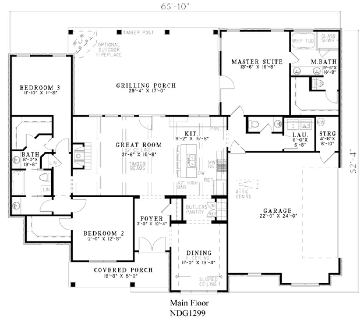 Floorplan 1 for House Plan #110-00842