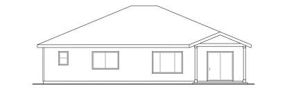 Rear Elevation for House Plan #035-00463