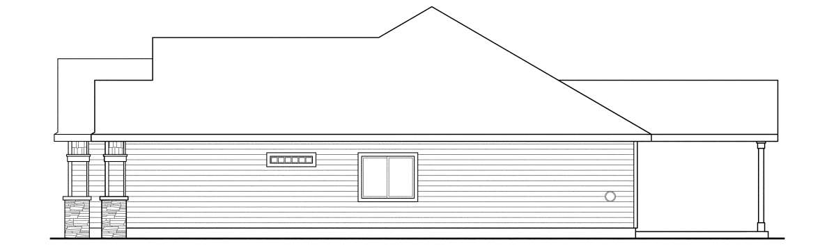 Right Elevation for House Plan #035-00464