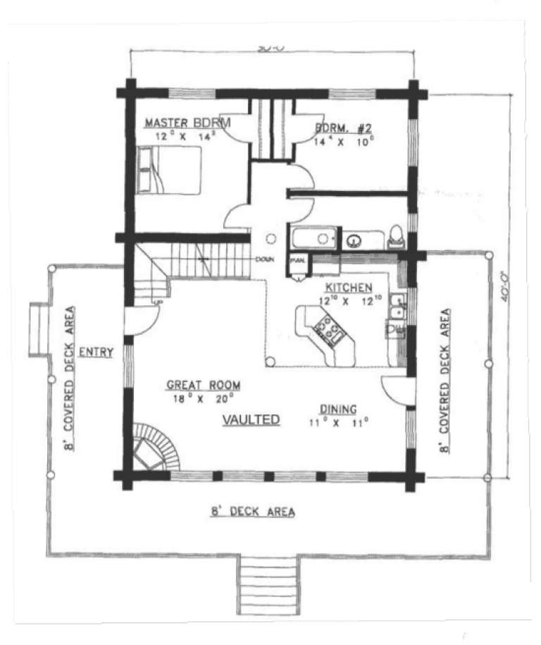 House Plan House Plan #1224 Drawing 2