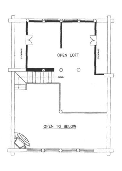 Loft Floor for House Plan #039-00010