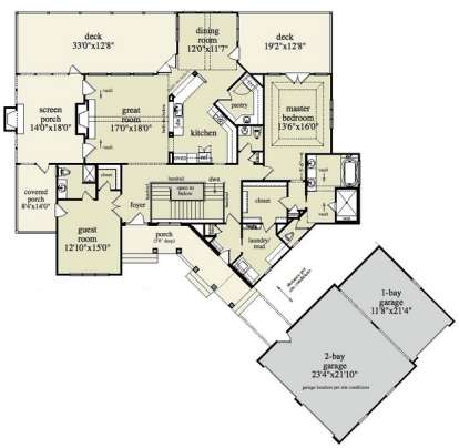 Floorplan 2 for House Plan #5458-00017