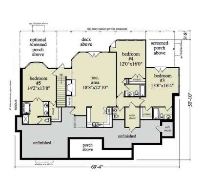 Floorplan 1 for House Plan #5458-00018