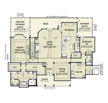 Floorplan 2 for House Plan #5458-00018