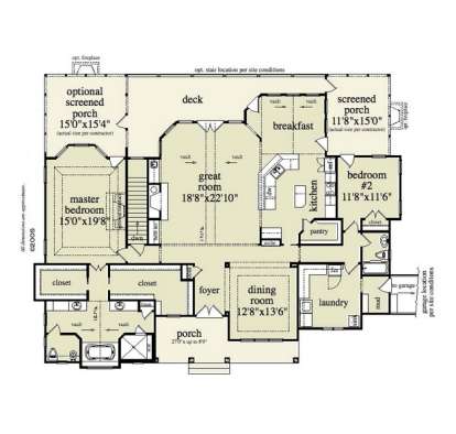 Floorplan 2 for House Plan #957-00018