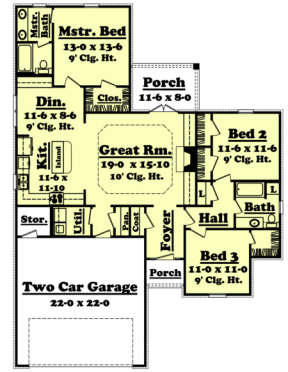 Main Floor for House Plan #041-00008