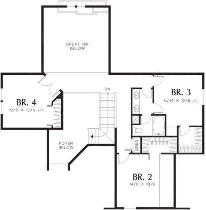Second Floor for House Plan #2559-00467