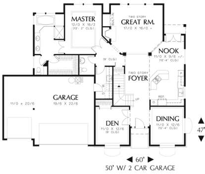 Floorplan 1 for House Plan #2559-00468