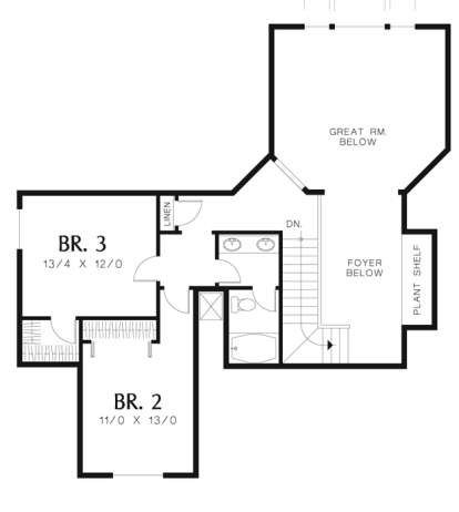 Floorplan 2 for House Plan #2559-00468