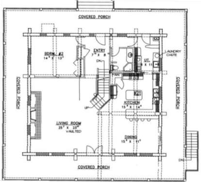 First Floor for House Plan #039-00011