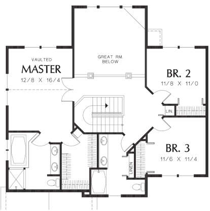 Second Floor for House Plan #2559-00484