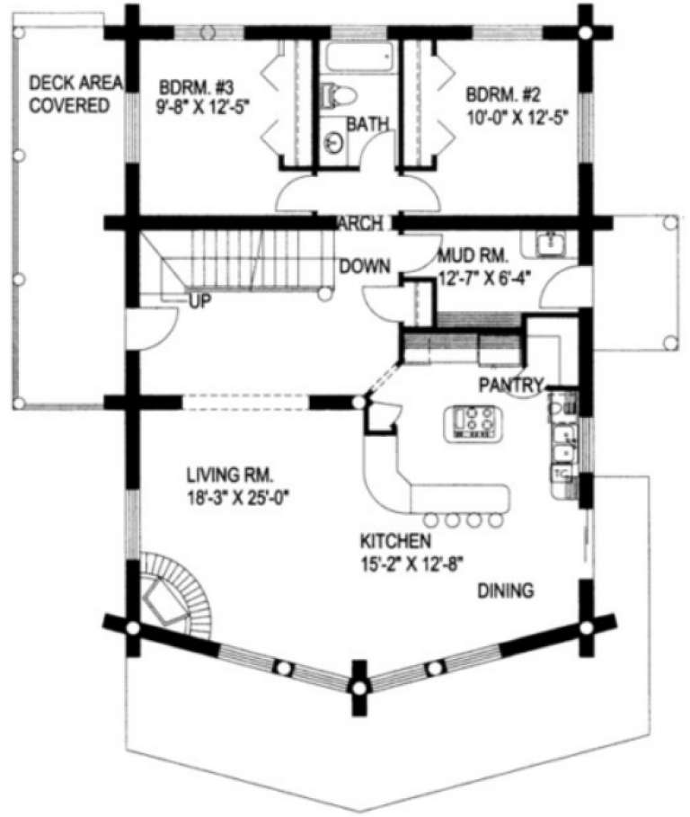 House Plan House Plan #1228 Drawing 2