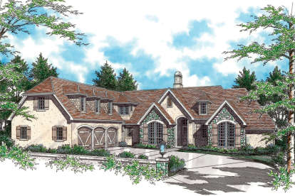 European House Plan #2559-00518 Elevation Photo