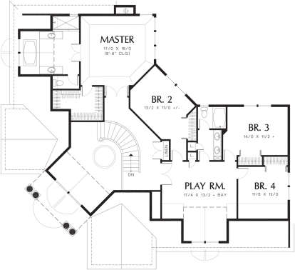 Second Floor for House Plan #2559-00527