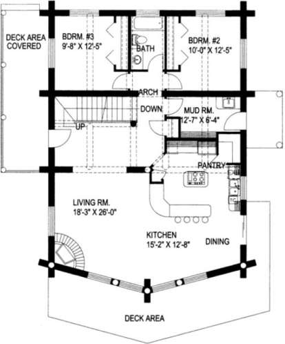 First Floor for House Plan #039-00014