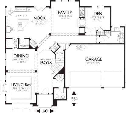 Floorplan1 for House Plan #2559-00534