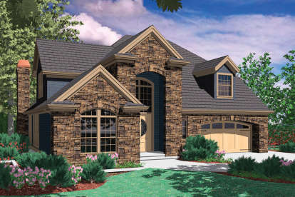 European House Plan #2559-00536 Elevation Photo