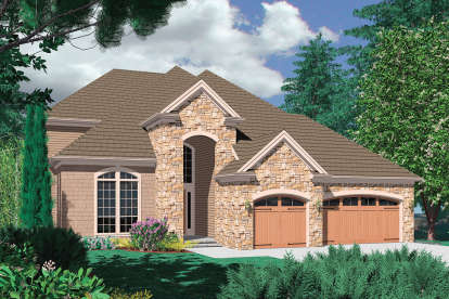 European House Plan #2559-00537 Elevation Photo