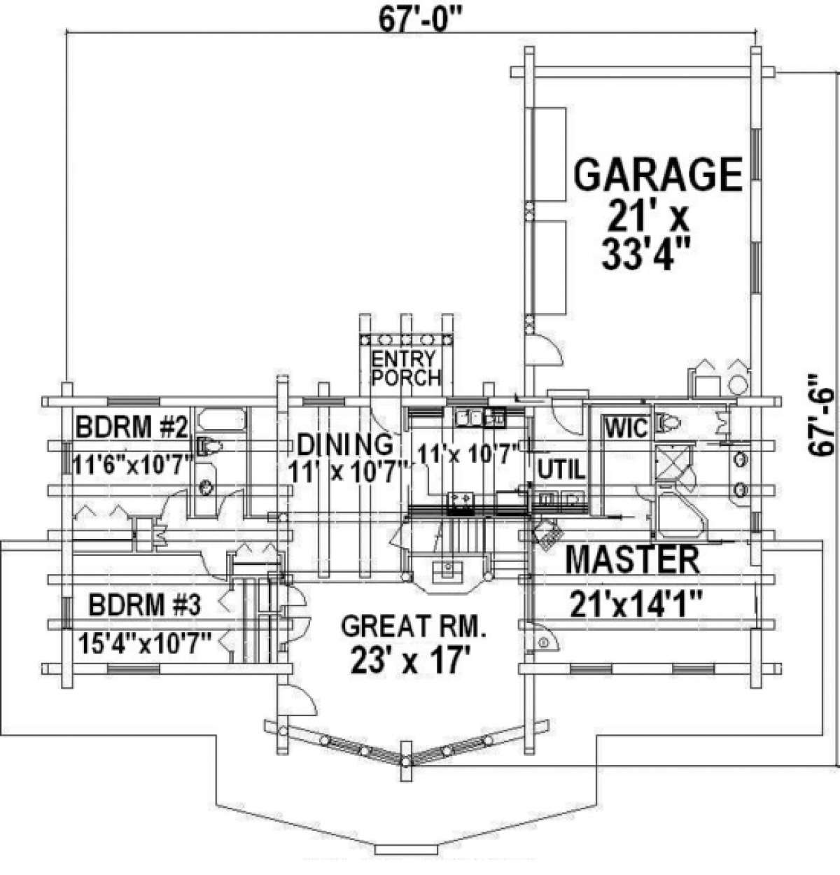 Main Floor for House Plan #039-00015