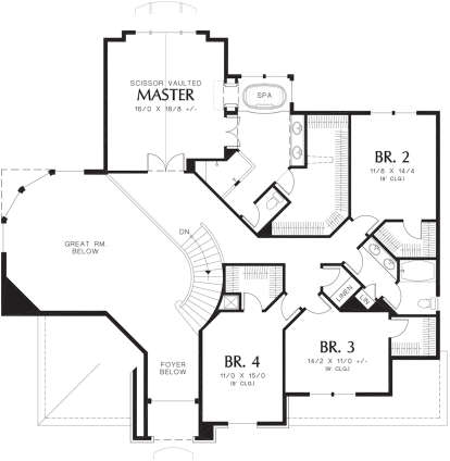 Second Floor for House Plan #2559-00538