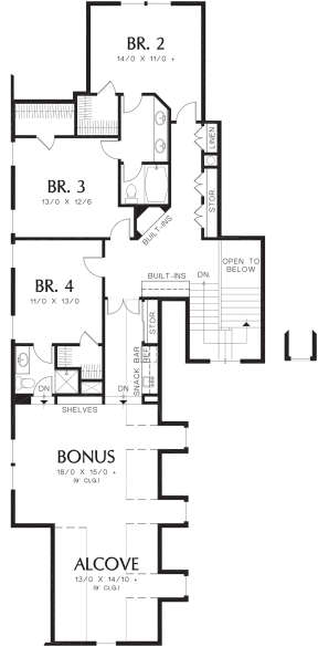 Second Floor for House Plan #2559-00543