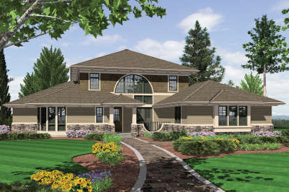 Contemporary House Plan #2559-00545 Elevation Photo