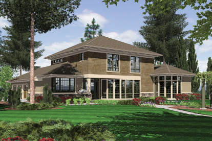Contemporary House Plan #2559-00545 Elevation Photo