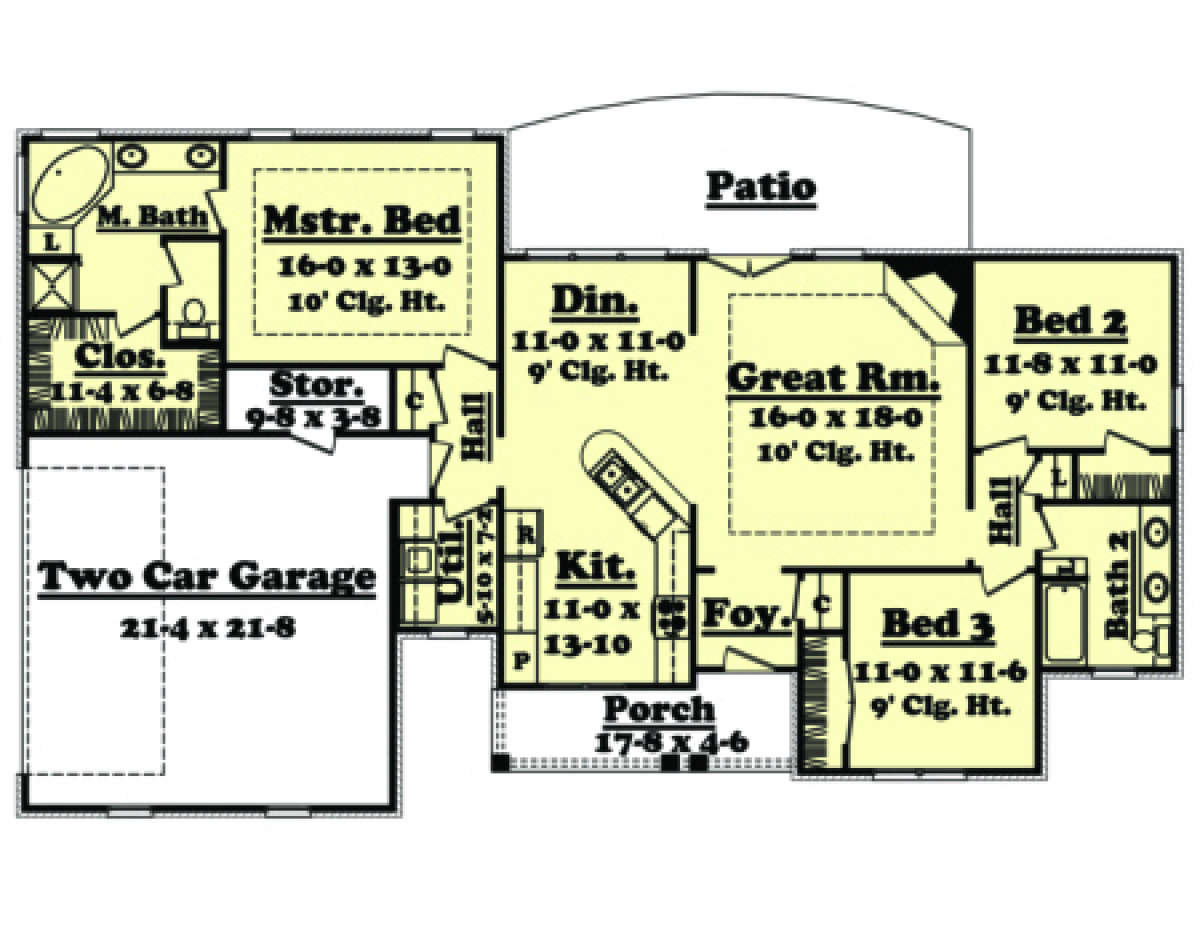 Main Floor for House Plan #041-00012