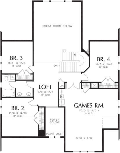 Second Floor for House Plan #2559-00554