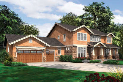 Craftsman House Plan #2559-00555 Elevation Photo