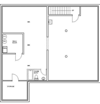 Basement Floor for House Plan #039-00016