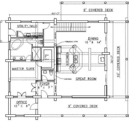 Main Floor for House Plan #039-00016