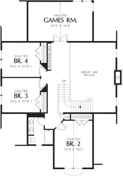 Second Floor for House Plan #2559-00558