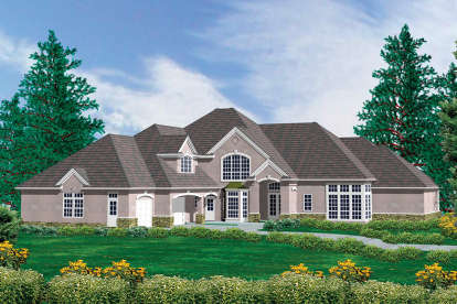 European House Plan #2559-00560 Elevation Photo