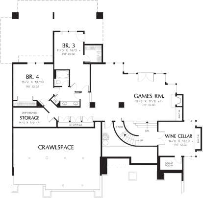 Basement for House Plan #2559-00561