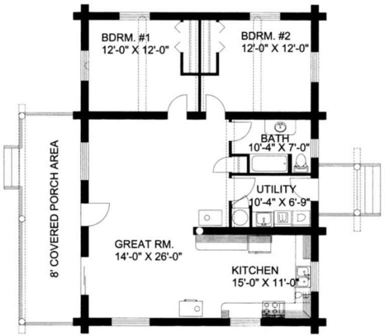 House Plan House Plan #1236 Drawing 1