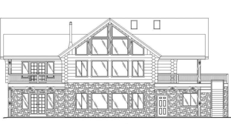 Log House Plan #039-00018 Elevation Photo