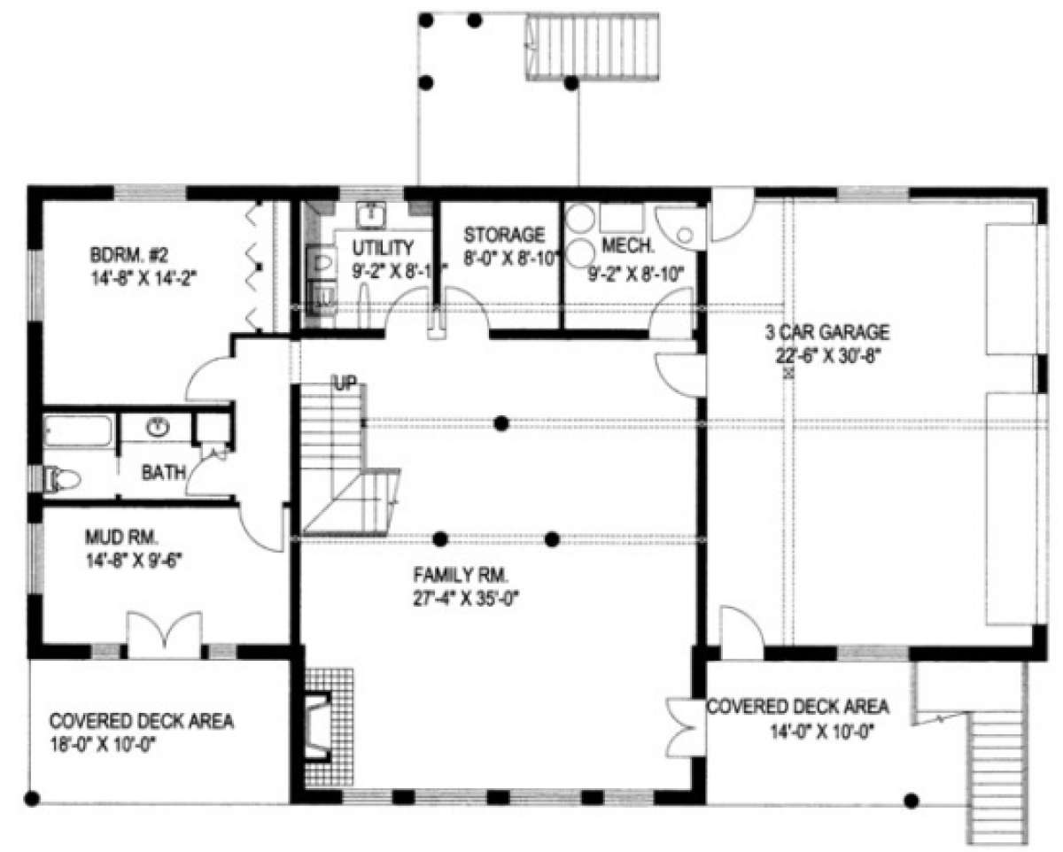 First Floor for House Plan #039-00018