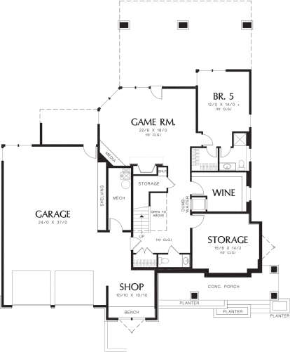 Basement/Garage for House Plan #2559-00585